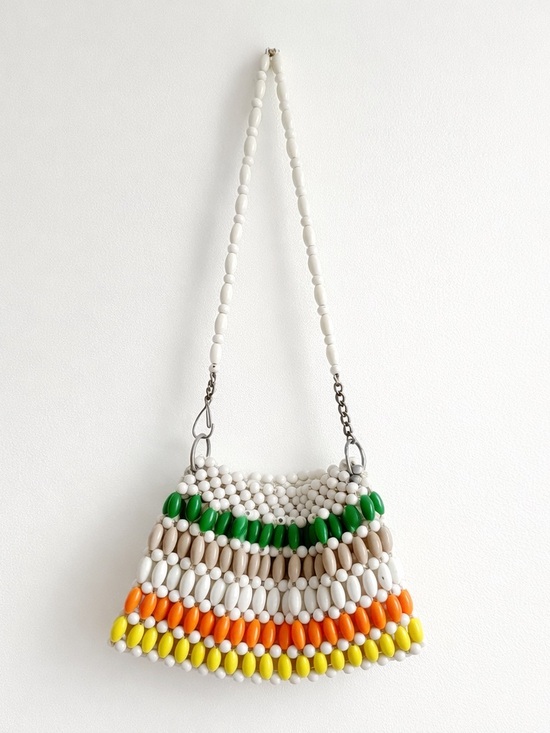 Vintage Handbags - Vintage Safco Beaded Handbag Colorful Bubble Bead Purse 60s Japan Style
